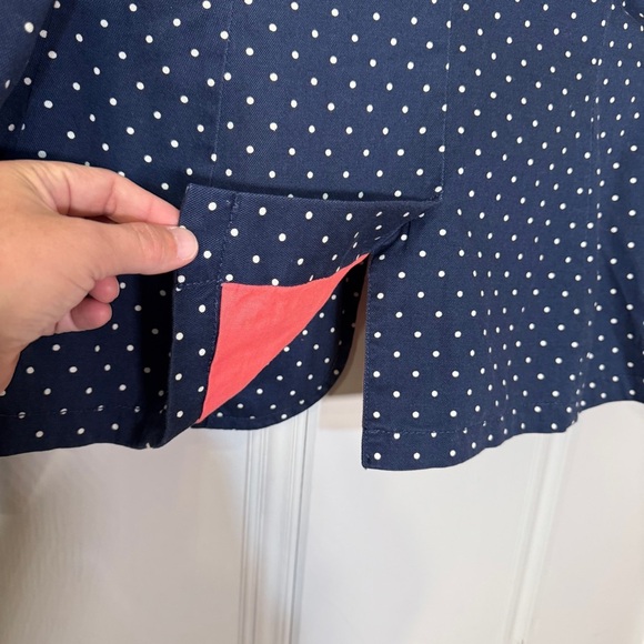 Boden Navy Polka Dot Preppy Lined Blazer size‎ 6 R - Picture 15 of 15